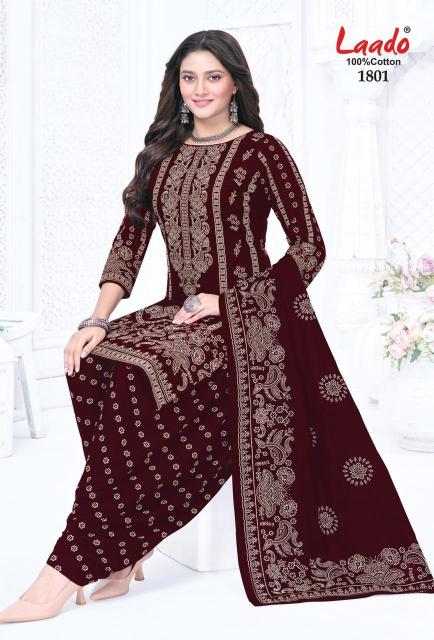 Laado nadiya patiyala vol 18 ikkat cotton dress material wholesale